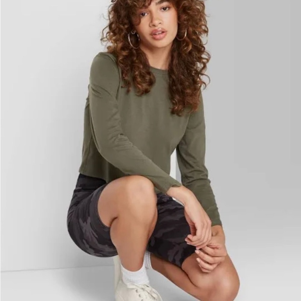 Juniors - Long Sleeve T-shirt - Wild Fable - Olive Green